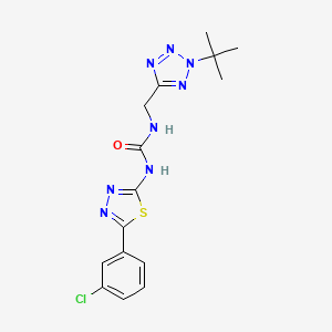 1-[(2-Tert-butyltetrazol-5-yl)methyl]-3-[5-(3-chlorophenyl)-1,3,4-thiadiazol-2-yl]urea