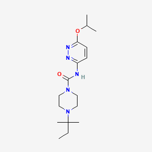 4-(2-methylbutan-2-yl)-N-(6-propan-2-yloxypyridazin-3-yl)piperazine-1-carboxamide