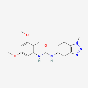 molecular formula C17H23N5O3 B6980131 1-(3,5-Dimethoxy-2-methylphenyl)-3-(1-methyl-4,5,6,7-tetrahydrobenzotriazol-5-yl)urea 