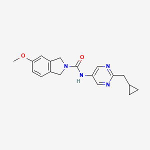 N-[2-(cyclopropylmethyl)pyrimidin-5-yl]-5-methoxy-1,3-dihydroisoindole-2-carboxamide