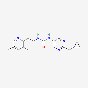 1-[2-(Cyclopropylmethyl)pyrimidin-5-yl]-3-[2-(3,5-dimethylpyridin-2-yl)ethyl]urea