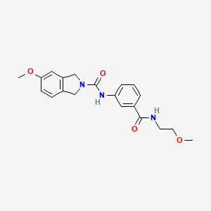 5-methoxy-N-[3-(2-methoxyethylcarbamoyl)phenyl]-1,3-dihydroisoindole-2-carboxamide