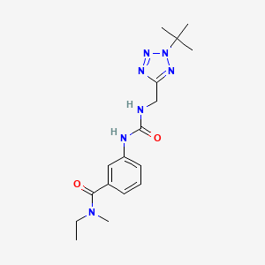 molecular formula C17H25N7O2 B6980188 3-[(2-tert-butyltetrazol-5-yl)methylcarbamoylamino]-N-ethyl-N-methylbenzamide 