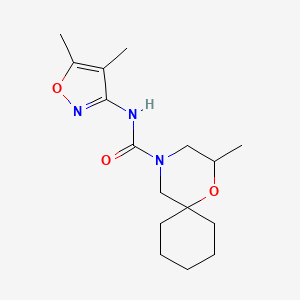 N-(4,5-dimethyl-1,2-oxazol-3-yl)-2-methyl-1-oxa-4-azaspiro[5.5]undecane-4-carboxamide