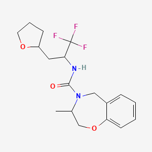 3-methyl-N-[1,1,1-trifluoro-3-(oxolan-2-yl)propan-2-yl]-3,5-dihydro-2H-1,4-benzoxazepine-4-carboxamide