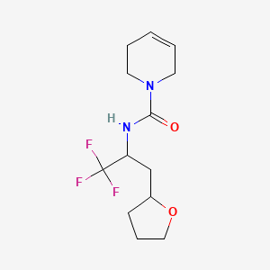 molecular formula C13H19F3N2O2 B6980272 N-[1,1,1-trifluoro-3-(oxolan-2-yl)propan-2-yl]-3,6-dihydro-2H-pyridine-1-carboxamide 