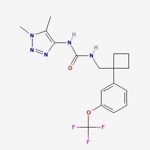 1-(1,5-Dimethyltriazol-4-yl)-3-[[1-[3-(trifluoromethoxy)phenyl]cyclobutyl]methyl]urea