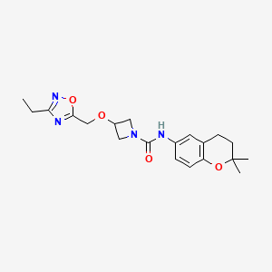 N-(2,2-dimethyl-3,4-dihydrochromen-6-yl)-3-[(3-ethyl-1,2,4-oxadiazol-5-yl)methoxy]azetidine-1-carboxamide