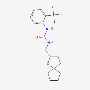 1-[2-(1,1-Difluoroethyl)phenyl]-3-(1-oxaspiro[4.4]nonan-2-ylmethyl)urea