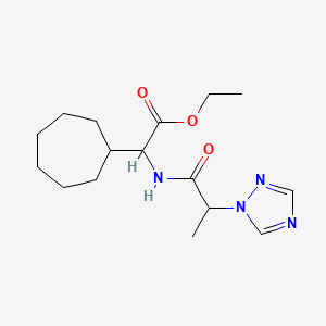 Ethyl 2-cycloheptyl-2-[2-(1,2,4-triazol-1-yl)propanoylamino]acetate