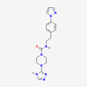 molecular formula C19H24N8O B6980314 4-(4-methyl-1,2,4-triazol-3-yl)-N-[2-(4-pyrazol-1-ylphenyl)ethyl]piperazine-1-carboxamide 