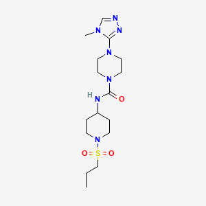 4-(4-methyl-1,2,4-triazol-3-yl)-N-(1-propylsulfonylpiperidin-4-yl)piperazine-1-carboxamide