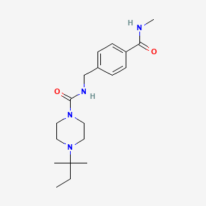 4-(2-methylbutan-2-yl)-N-[[4-(methylcarbamoyl)phenyl]methyl]piperazine-1-carboxamide