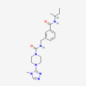 molecular formula C20H29N7O2 B6980373 N-[[3-(butan-2-ylcarbamoyl)phenyl]methyl]-4-(4-methyl-1,2,4-triazol-3-yl)piperazine-1-carboxamide 