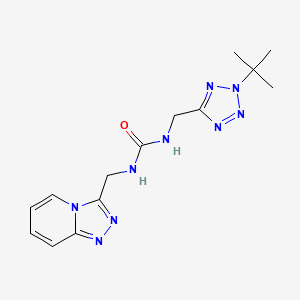 molecular formula C14H19N9O B6980375 1-[(2-Tert-butyltetrazol-5-yl)methyl]-3-([1,2,4]triazolo[4,3-a]pyridin-3-ylmethyl)urea 