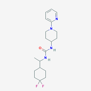 molecular formula C19H28F2N4O B6980396 1-[1-(4,4-Difluorocyclohexyl)ethyl]-3-(1-pyridin-2-ylpiperidin-4-yl)urea 