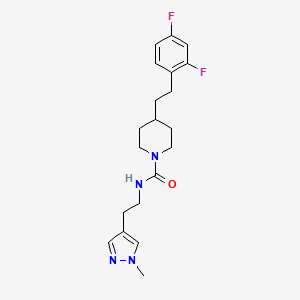 4-[2-(2,4-difluorophenyl)ethyl]-N-[2-(1-methylpyrazol-4-yl)ethyl]piperidine-1-carboxamide