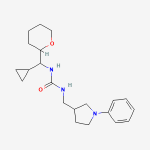 1-[Cyclopropyl(oxan-2-yl)methyl]-3-[(1-phenylpyrrolidin-3-yl)methyl]urea