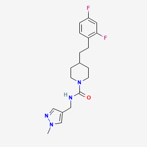 4-[2-(2,4-difluorophenyl)ethyl]-N-[(1-methylpyrazol-4-yl)methyl]piperidine-1-carboxamide