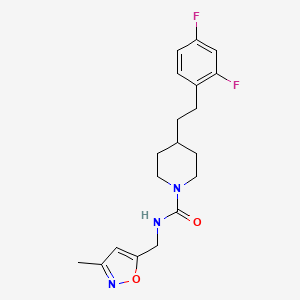 4-[2-(2,4-difluorophenyl)ethyl]-N-[(3-methyl-1,2-oxazol-5-yl)methyl]piperidine-1-carboxamide