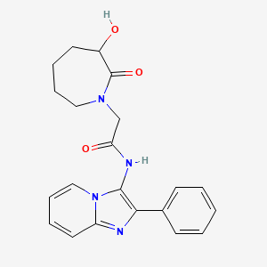 2-(3-hydroxy-2-oxoazepan-1-yl)-N-(2-phenylimidazo[1,2-a]pyridin-3-yl)acetamide