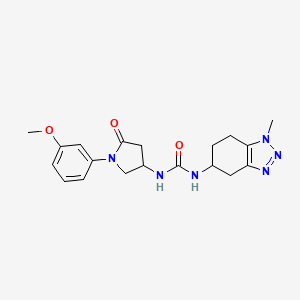 1-[1-(3-Methoxyphenyl)-5-oxopyrrolidin-3-yl]-3-(1-methyl-4,5,6,7-tetrahydrobenzotriazol-5-yl)urea