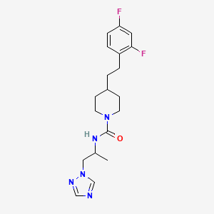 4-[2-(2,4-difluorophenyl)ethyl]-N-[1-(1,2,4-triazol-1-yl)propan-2-yl]piperidine-1-carboxamide