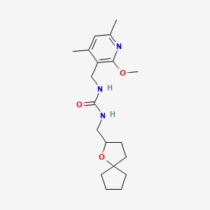 1-[(2-Methoxy-4,6-dimethylpyridin-3-yl)methyl]-3-(1-oxaspiro[4.4]nonan-2-ylmethyl)urea