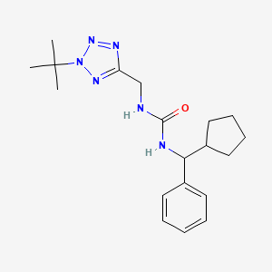 1-[(2-Tert-butyltetrazol-5-yl)methyl]-3-[cyclopentyl(phenyl)methyl]urea