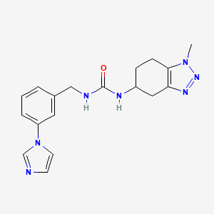 1-[(3-Imidazol-1-ylphenyl)methyl]-3-(1-methyl-4,5,6,7-tetrahydrobenzotriazol-5-yl)urea