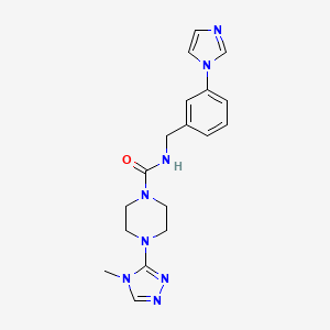 N-[(3-imidazol-1-ylphenyl)methyl]-4-(4-methyl-1,2,4-triazol-3-yl)piperazine-1-carboxamide