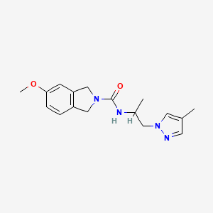 5-methoxy-N-[1-(4-methylpyrazol-1-yl)propan-2-yl]-1,3-dihydroisoindole-2-carboxamide