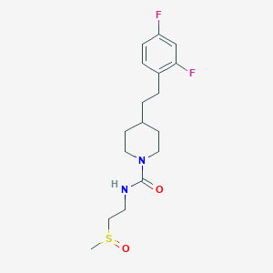 4-[2-(2,4-difluorophenyl)ethyl]-N-(2-methylsulfinylethyl)piperidine-1-carboxamide