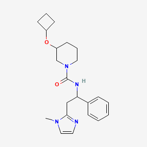 molecular formula C22H30N4O2 B6980549 3-cyclobutyloxy-N-[2-(1-methylimidazol-2-yl)-1-phenylethyl]piperidine-1-carboxamide 