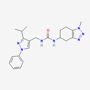 1-(1-Methyl-4,5,6,7-tetrahydrobenzotriazol-5-yl)-3-[(1-phenyl-3-propan-2-ylpyrazol-4-yl)methyl]urea