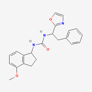 1-(4-methoxy-2,3-dihydro-1H-inden-1-yl)-3-[1-(1,3-oxazol-2-yl)-2-phenylethyl]urea