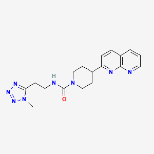 N-[2-(1-methyltetrazol-5-yl)ethyl]-4-(1,8-naphthyridin-2-yl)piperidine-1-carboxamide