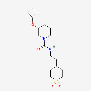 3-cyclobutyloxy-N-[2-(1,1-dioxothian-4-yl)ethyl]piperidine-1-carboxamide