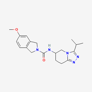 5-methoxy-N-(3-propan-2-yl-5,6,7,8-tetrahydro-[1,2,4]triazolo[4,3-a]pyridin-6-yl)-1,3-dihydroisoindole-2-carboxamide