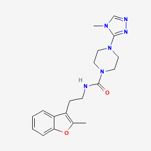 N-[2-(2-methyl-1-benzofuran-3-yl)ethyl]-4-(4-methyl-1,2,4-triazol-3-yl)piperazine-1-carboxamide