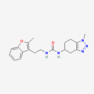 molecular formula C19H23N5O2 B6980682 1-[2-(2-Methyl-1-benzofuran-3-yl)ethyl]-3-(1-methyl-4,5,6,7-tetrahydrobenzotriazol-5-yl)urea 