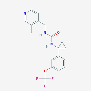 1-[(3-Methylpyridin-4-yl)methyl]-3-[1-[3-(trifluoromethoxy)phenyl]cyclopropyl]urea