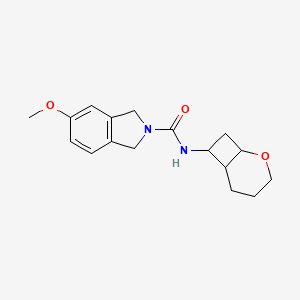 5-methoxy-N-(2-oxabicyclo[4.2.0]octan-7-yl)-1,3-dihydroisoindole-2-carboxamide