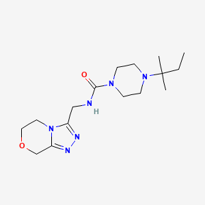 N-(6,8-dihydro-5H-[1,2,4]triazolo[3,4-c][1,4]oxazin-3-ylmethyl)-4-(2-methylbutan-2-yl)piperazine-1-carboxamide