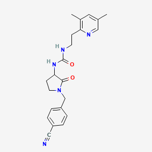 1-[1-[(4-Cyanophenyl)methyl]-2-oxopyrrolidin-3-yl]-3-[2-(3,5-dimethylpyridin-2-yl)ethyl]urea