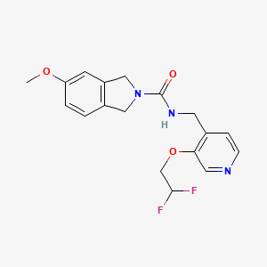 N-[[3-(2,2-difluoroethoxy)pyridin-4-yl]methyl]-5-methoxy-1,3-dihydroisoindole-2-carboxamide