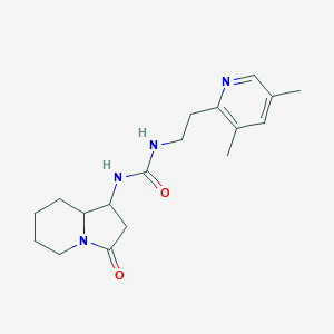 1-[2-(3,5-dimethylpyridin-2-yl)ethyl]-3-(3-oxo-2,5,6,7,8,8a-hexahydro-1H-indolizin-1-yl)urea