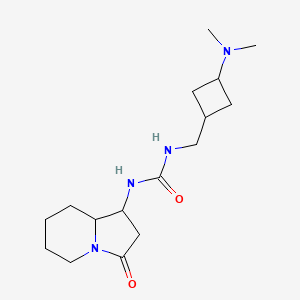 1-[[3-(dimethylamino)cyclobutyl]methyl]-3-(3-oxo-2,5,6,7,8,8a-hexahydro-1H-indolizin-1-yl)urea