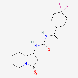 1-[1-(4,4-difluorocyclohexyl)ethyl]-3-(3-oxo-2,5,6,7,8,8a-hexahydro-1H-indolizin-1-yl)urea