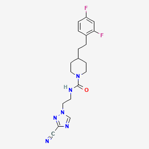 N-[2-(3-cyano-1,2,4-triazol-1-yl)ethyl]-4-[2-(2,4-difluorophenyl)ethyl]piperidine-1-carboxamide